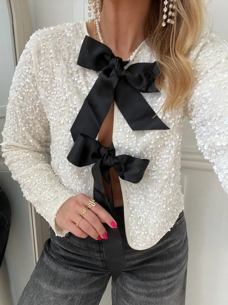 VELVET BLOUSE WITH SEQUINS...