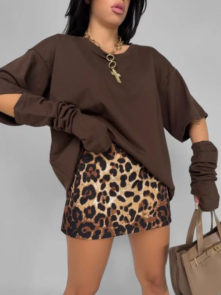 MINI LEOPARD SKIRT - REGAN