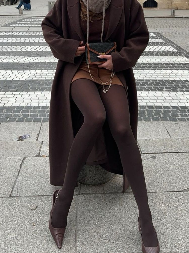 FELISSA BROWN OPAQUE TIGHTS...