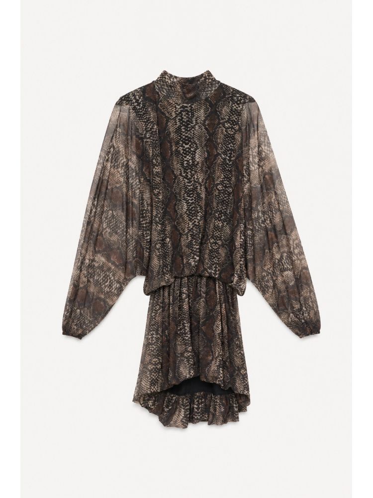 SNAKEPRINT MINI DRESS BY...