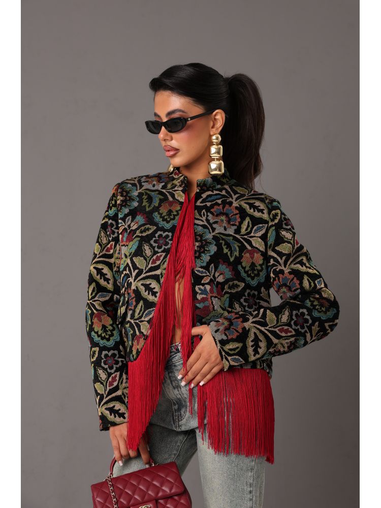BROCADE FRINGE BLAZER BY...