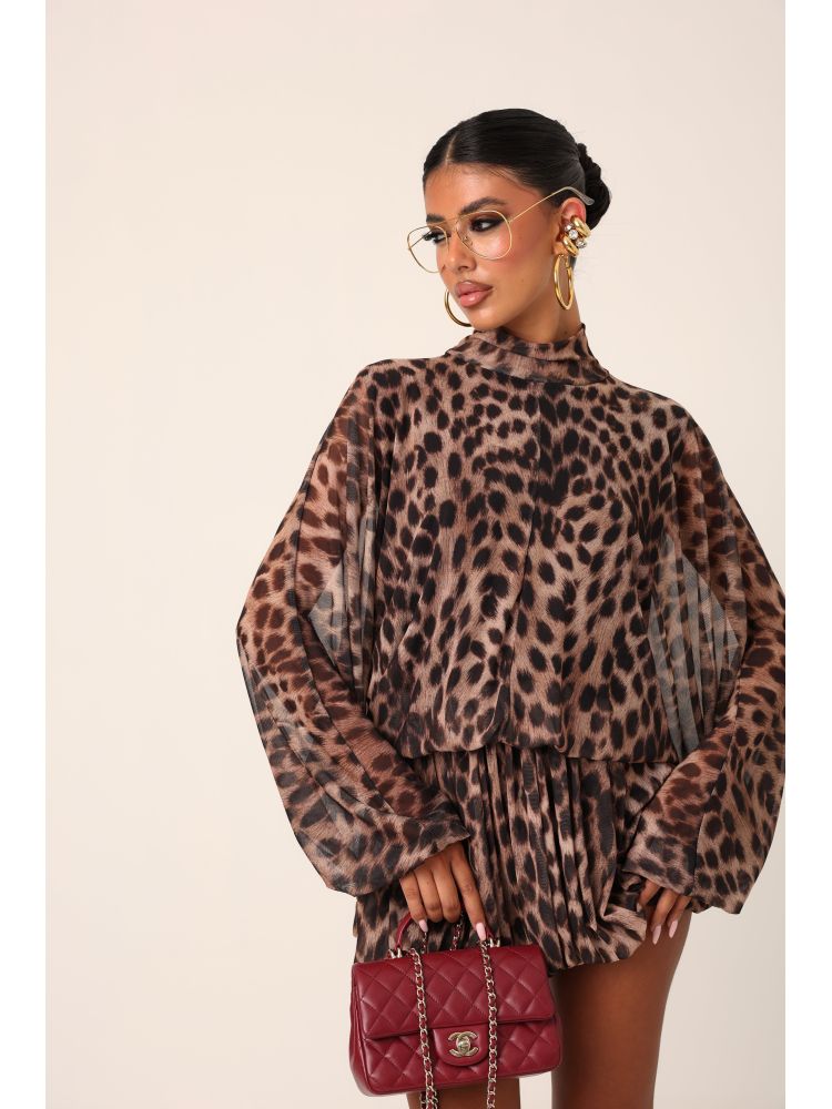 LEOPARD MINI DRESS BY LUMINA
