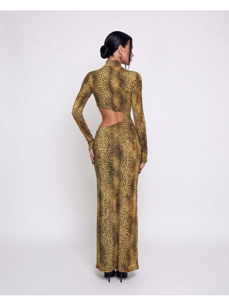 MAXI YELLOW LEO DRESS BY...