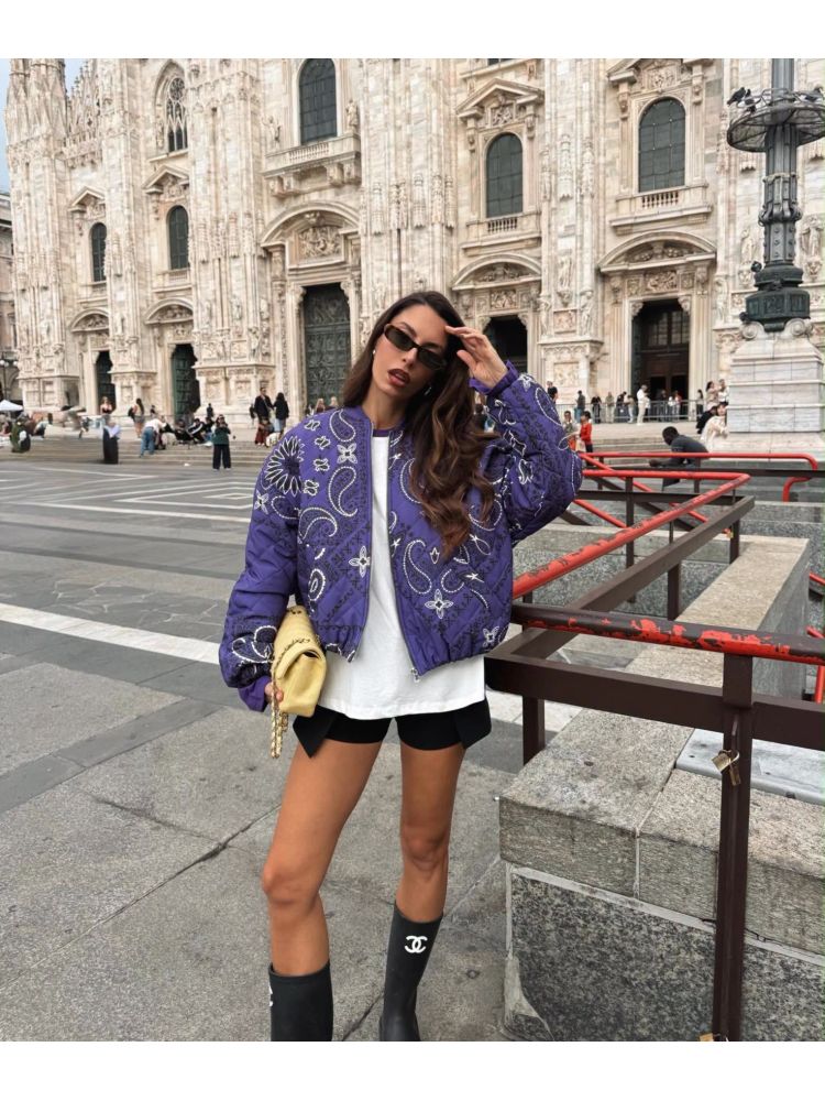 BOMBER PAISLEY PURPLE BY...