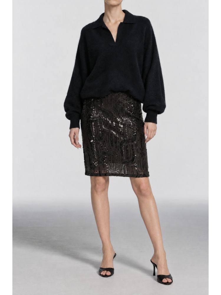SEQUIN PENCIL SKIRT BY LUMINA