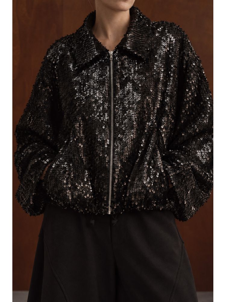 SEQUIN BOMBER JACKET BY LUMINA